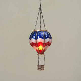 Americana Hot Air Balloon Solar Lantern
