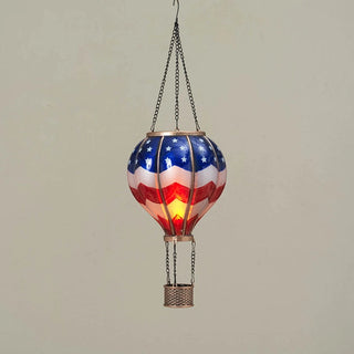 Americana Hot Air Balloon Solar Lantern
