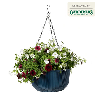 Self-Watering Ribbed Hanging Basket, 11", Set of 2