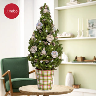 Jumbo Frosty's Friends Potted Spruce Tree - Predecorated
