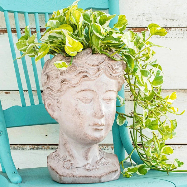 grecian bust planter pot Greek Goddess Head Planter - 1 Per Package