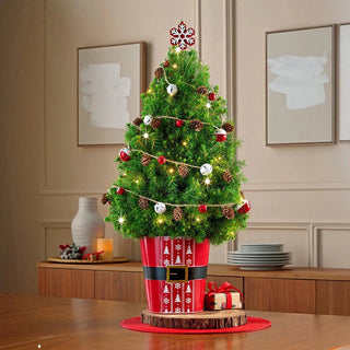 Santa's Sleigh Bells Potted Spruce Tree