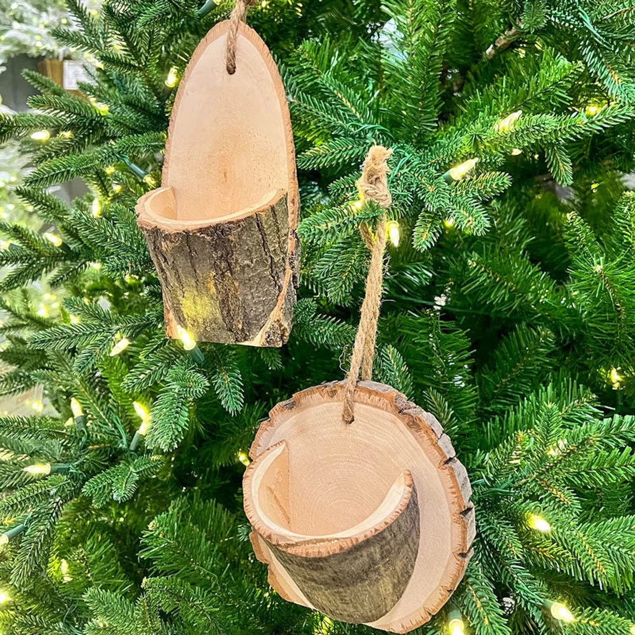 log plant pot Hollow Log Hanging Planters