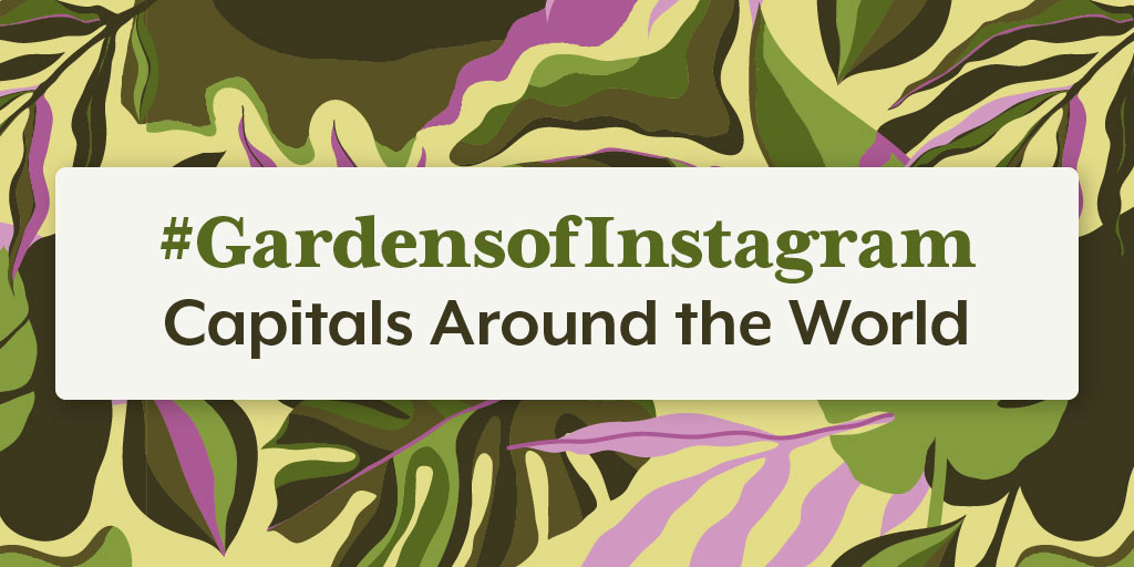 Title graphic for #GardensofInstagram Capitals Around the World
